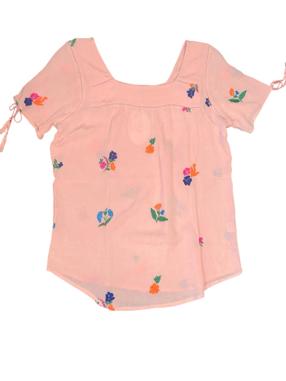 Magazine Embroidered Cotton Blouse sz Large - NWT